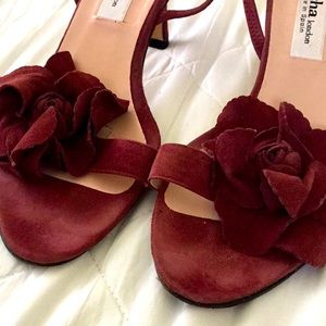 Plum Suede high heels